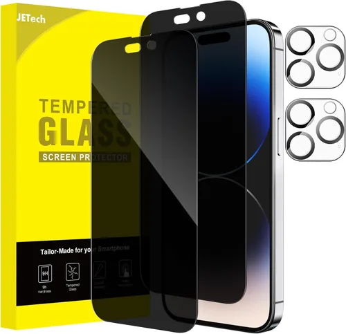 Miniatura 19 de JETech - Protector de pantalla de privacidad para iPhone 17 Pro de 6,3 pulgadas con protector de lente de cámara, película de vidrio templado