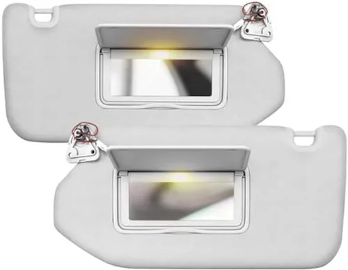 SAILEAD Visor de Sol de Reemplazo para Lado Izquierdo y Derecho - Extensión de Visor de Coche con Luz de Tocador - Compatible con Nissan Pathfinder