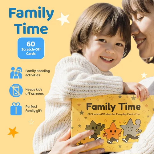 Miniatura 2 de 60 tarjetas de actividades para raspar con marcadores de día y noche - Divertidos juegos familiares para niños y padres - Ideas de aventura sin