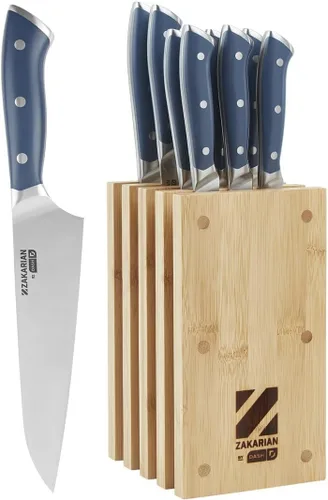 Miniatura 7 de Zakarian by Dash - Juego de cuchillos de cocina de 11 piezas con bloque, cubiertos forjados de acero inoxidable alemán con bloque magnético