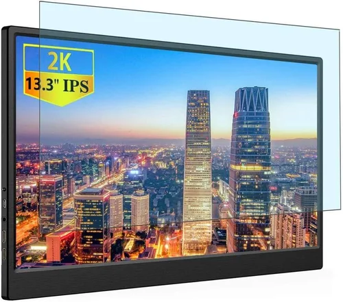 Paquete de 2 protectores de pantalla anti luz azul, compatibles con monitor móvil uluck de 13.3 pulgadas, protector de TPU MDS-13307 (no protectores