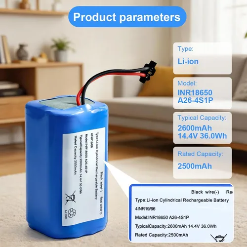 Miniatura 5 de Batería de repuesto de 14.4V 2600mAh para Ecovacs Deebot N79S N79 DN622, Eufy RoboVac 11 11S 12 15C 25C 30C 35C, híbrido G10 G20 G30 G40 R500, Goovi