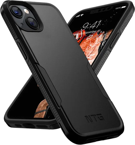 NTG Funda compatible con iPhone 14 y iPhone 13, [estructura de protección de 2 capas] [anticaídas de grado militar], funda rígida y delgada para