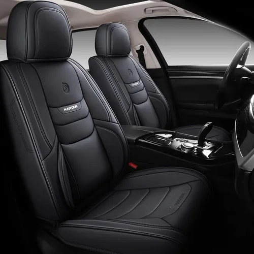 Miniatura 8 de Fundas de asiento de automóvil de cuero de cobertura completa de ajuste universal para automóviles, sedanes, camiones, SUV, protector de asiento