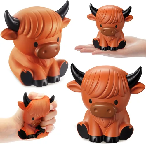 Miniatura 8 de Hungdao 2 piezas de juguetes para el estrés de gato naranja atigrado de espuma de poliuretano para gatos, juguetes sensoriales para apretar