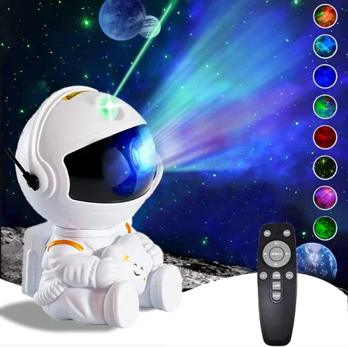Miniatura 8 de Proyector de Galaxia Astronauta, Luz de Proyector de Estrellas, Luz Nocturna para Niños, Luz Nocturna de Techo de Estrellas de Nebulosa con Control