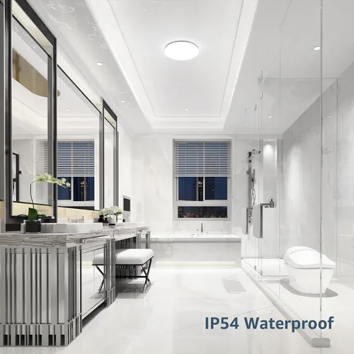 Miniatura 4 de Lepro - Lámpara de techo LED de montaje empotrado de 8.7 pulgadas para baño, resistente al agua, luz blanca diurna de 5000 K, 1500 lm, 15 vatios