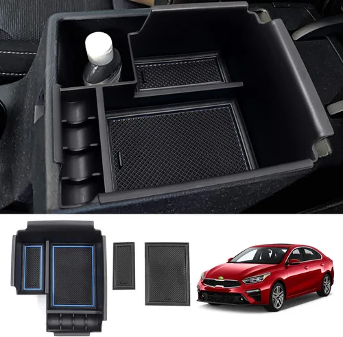 Miniatura 2 de Autorder Organizador de consola central para accesorios Kia Forte 2019-2024, caja de almacenamiento para reposabrazos, bandeja de inserción
