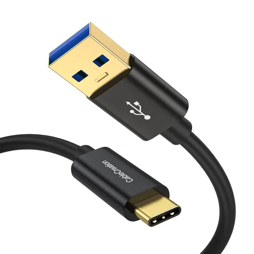 Miniatura 13 de CableCreation Cable USB C a USB A de 1 pie, USB 3.1 USB 3.2 Gen2 10Gbps USB A a C, cable de datos, Android Auto Cord 3A para USB C, SSD externo