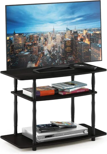 Miniatura 9 de Furinno Frans Turn-N-Tube - Soporte para televisor de 4 niveles, para televisores de hasta 43 pulgadas, color roble blanco