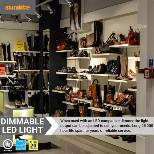 Miniatura 5 de Sunlite Foco reflector LED MR16, 7 vatios (equivalente a 50 W) 12 V, 500 LM, 90 CRI, base bi-pin GU5.3, regulable, compatible con T20, listado UL