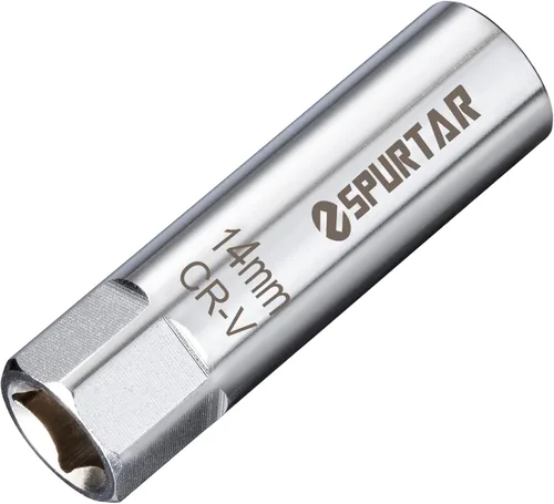 Miniatura 10 de Spurtar Enchufe de bujía de 0.55 pulgadas (0.551 in) de pared delgada magnética - Diseño de 12 puntos compatible con BMW, Mercedes, Nissan, Mini