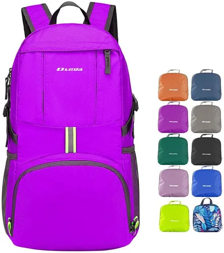 Miniatura 13 de Mochila ligera y plegable de 35L impermeable, duradera, mochila de viaje para senderismo
