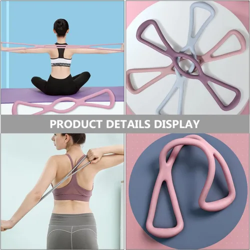 Miniatura 3 de 3pcs Resistance Bands Set Elastic Fitness Workout Bands for Yoga Stretching Strength Training, High Elasticity Pull Strap for Back, Shoulder, Chest