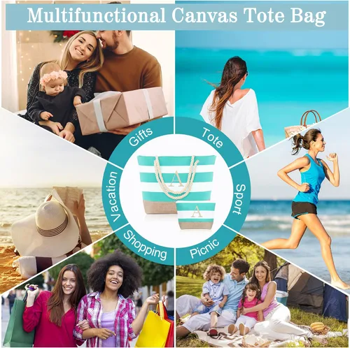 Miniatura 48 de YOOLIFE Beach Bags for Women - Travel Canvas Beach Tote, Pool Waterproof Bag, Travel Essentials, Gifts for Women Birthday