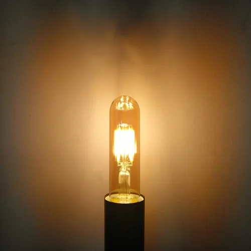 Miniatura 6 de Bombillas LED T10 de 2200 K blanco cálido, bombillas Edison tubulares de color ámbar de 4 W, base media E26, equivalente a 40 vatios, tubo Ámbar