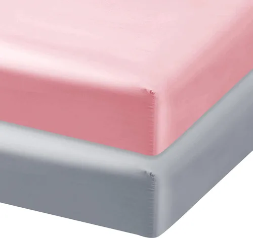 Sábanas de satén para cuna, sábana bajera para colchón de cuna estándar, paquete de 2 sábanas bajeras ultrasuaves para cuna, lavables a máquina,