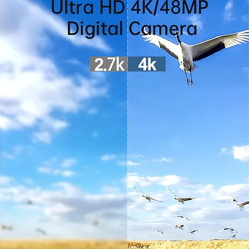 Miniatura 3 de Zyyini Cámara digital 4K para fotografía, cámara de vlogging HD de 48MP para con pantalla abatible de 3 pulgadas y 180 grados, zoom digital 18X