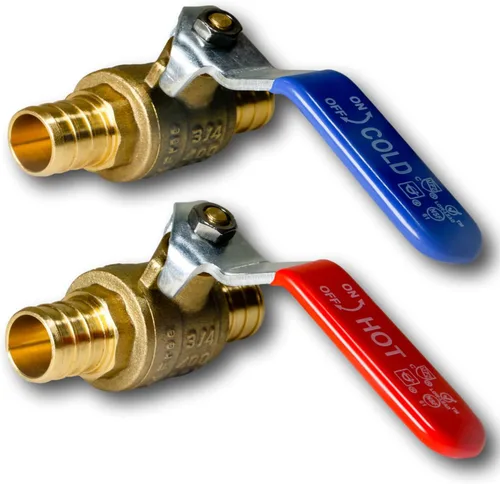 XFITTING Válvula de bola Pex de 10 piezas de 3/4" caliente y fría, 24-2-3&4 = 10X