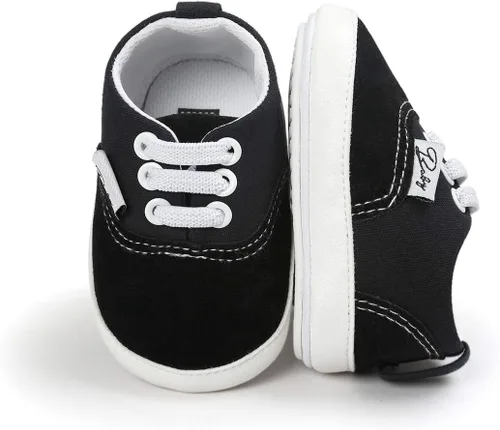 Morbido - Tenis de lona para bebés y niños pequeños, antideslizantes, para recién nacidos, para recién nacidos, para recién nacidos de 0 a 18 meses