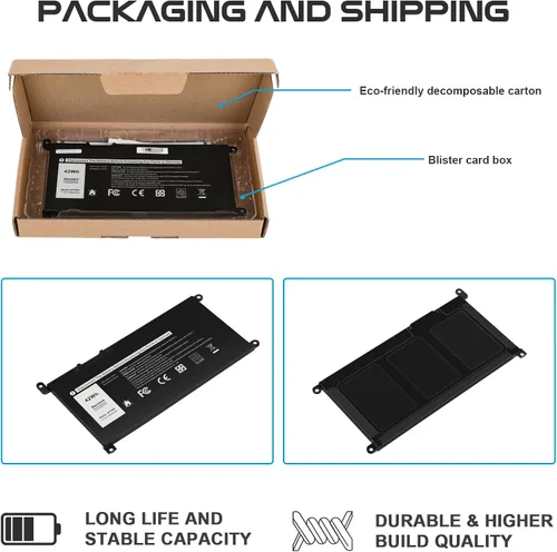 Miniatura 9 de Fancy Buying JPFMR DN33X RDNP5 65N6H - Batería de repuesto para laptop Dell Chromebook 3100 3400 2 en 1 5488 5493 5593 P90F Series Notebook 0JPFMR