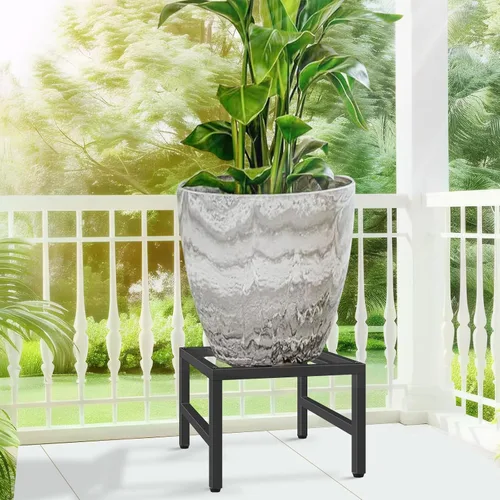 Miniatura 5 de Soporte para plantas para interiores y exteriores, soporte de pedestal de hierro forjado resistente, soporte de metal para plantas