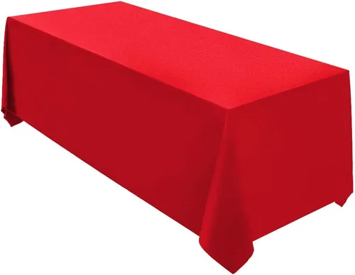 Miniatura 18 de Surmente Mantel rectangular de poliéster de 60 x 102 pulgadas para bodas, banquetes o restaurantes (negro, paquete de 2)