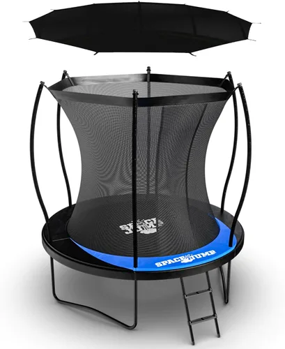 Miniatura 11 de SpaceJump Lunar Trampoline, Outdoor 8 FT, 10 FT, 12 FT, 14 FT, 16 FT Round Bouncer with Safety Net, Optional Accessories, Black