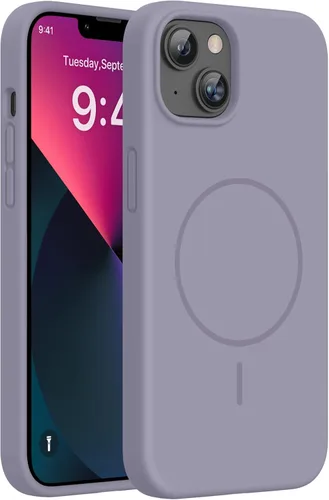 Miniatura 315 de Miracase Funda diseñada para iPhone 13, con protector de pantalla de vidrio templado, forro de microfibra suave antiarañazos, funda de goma
