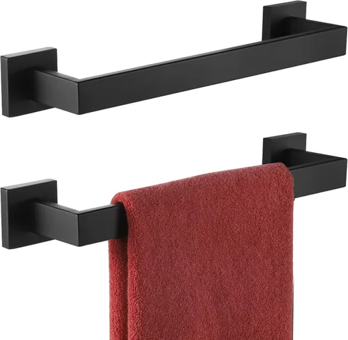 Miniatura 18 de KOKOSIRI Barra de Toalla Individual de 16 Pulgadas, Toallero para Baño o Cocina, Toallero de Pared de Acero Inoxidable SUS304, Cromo Pulido