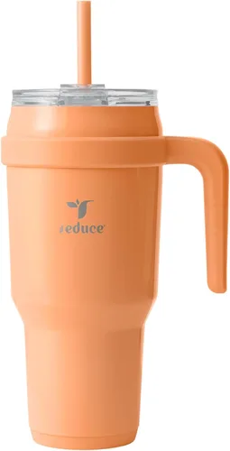 Miniatura 15 de Reduce Vaso de acero inoxidable de 50 onzas con asa, doble pared aislada al vacío, taza de viaje, tapa a prueba de sudor y popote reutilizable
