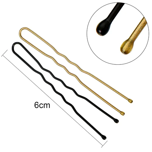 Miniatura 4 de Hicarer Juego de 300 horquillas para el cabello, incluye 100 pasadores Bobby, 100 pines en U y 100 bandas de goma con caja de almacenamiento