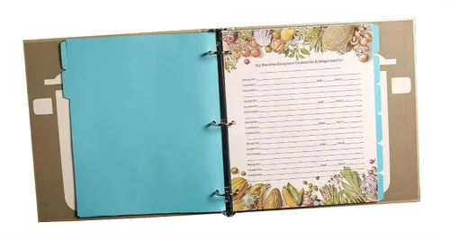 Miniatura 3 de Meadowsweet Kitchens Seguimiento de recetas/páginas de índice para carpeta de 3 anillas – para libro de recetas, recetas, para localizar recetas