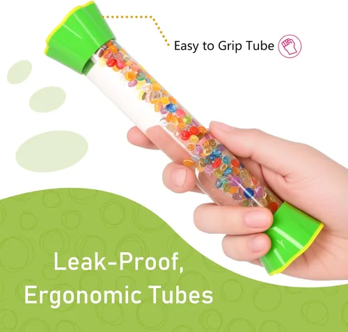 Miniatura 4 de Paquete de 4 tubos sensoriales, juguete de burbujas de movimiento líquido para niños y adultos, coloridos juguetes relajantes para aliviar