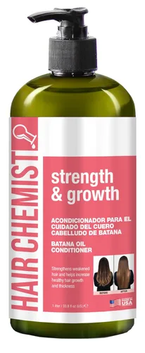 Hair Chemist Strength & Growth Batana Oil Conditioner 33.8 oz. - Acondicionador fortalecedor e hidratante con aceite de batana para el crecimiento
