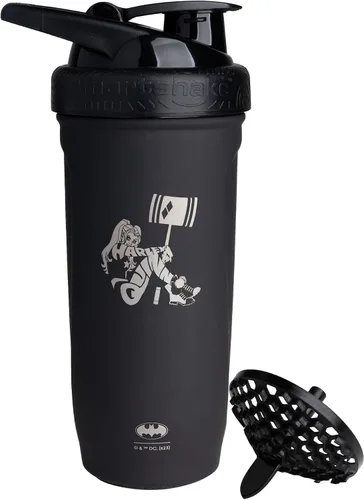 Miniatura 13 de Smartshake DC COMICS Reforce - Botella mezcladora de proteínas de acero inoxidable de 900 ml 30 oz - Tapa a prueba de fugas con rosca - Sin BPA