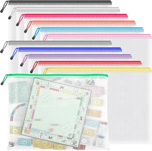Umriox Bolsa con cremallera, 16.9 x 12.4 pulgadas (12 colores, 12 paquetes), bolsas extra grandes con cremallera, bolsas impermeables para