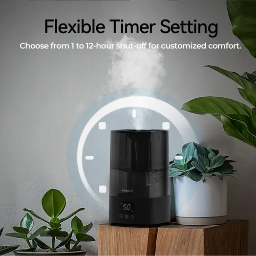 Miniatura 4 de ROSEKM Humidificadores automáticos para dormitorio, habitación grande, humidificador de niebla fría de 4.5 L para el hogar y la planta