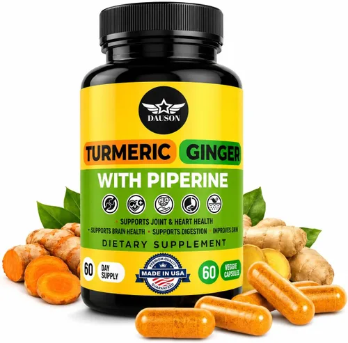 Miniatura 10 de Suplementos de Cúrcuma y Jengibre con Piperina, Vitamina C, Vitamina D3 y Zinc 100 Porciones de Shots de Cúrcuma y Jengibre para la Salud
