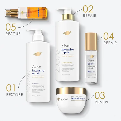 Miniatura 5 de Dove Champú de Reparación Intensiva para Cabello Dañado con Tecnología de Cuidado de Bio-Proteínas y Suero Amino 28 Fl Oz