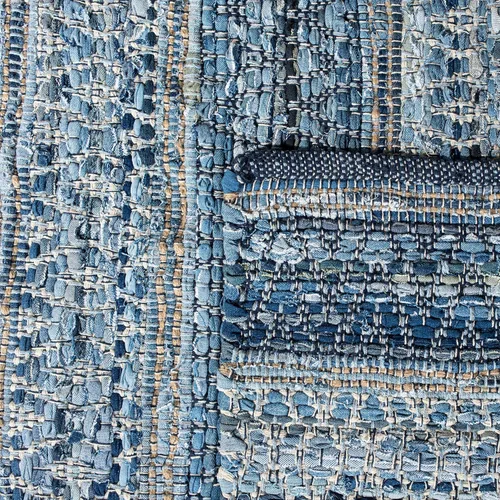 Miniatura 6 de SAFAVIEH Colección Montauk - Alfombra decorativa, 3 x 5 pies, azul, hecha a mano, ideal para zonas de alto tráfico en entrada, sala de estar