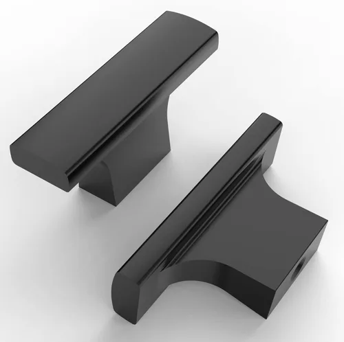 Miniatura 9 de Asidrama - Paquete de 10 manijas para gabinete de cocina color níquel satinado cepillado, manijas de zinc para gabinete, accesorios para gabinetes