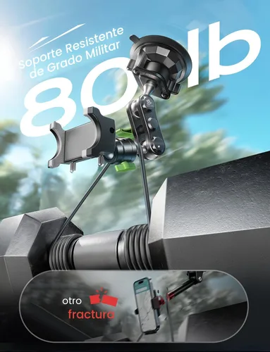 Miniatura 3 de MAGIC JOHN Soporte para teléfono de coche, soportes ultraduraderos de metal para tu coche, soporte para teléfono celular de coche de rotación 360°