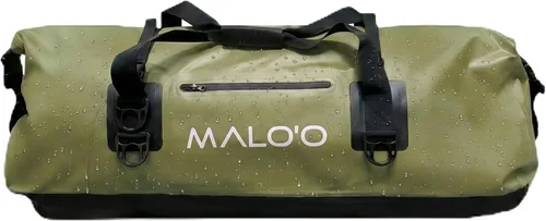 Miniatura 9 de Malo’o Bolsa de lona impermeable seca, Bolsa de equipo resistente de cubierta enrollable impermeable con correas para el hombro y bucles Molle, Negro