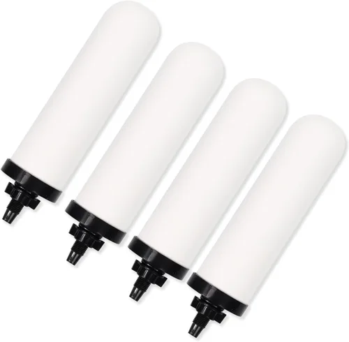 Miniatura 9 de Paquete de 2 filtros de agua de cúpula de cerámica de repuesto de 0.2 a 0.5 micras para sistema portátil de purificación de agua de encimera
