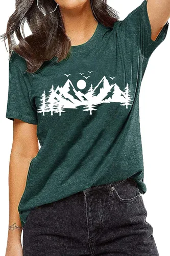 Miniatura 3 de Happy Camp - Camiseta para mujer, senderismo, aventura de montaña, novedad, entrenamiento, divertido, lindo gráfico atlético