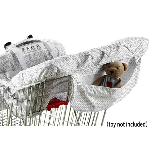 Miniatura 5 de Funda prémium para carrito de compras y funda para silla alta, fácil instalación, sistema de arnés, amortiguación suave y cómoda, tamaño universal