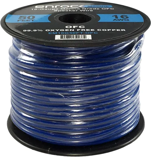 Miniatura 3 de Enrock Marine 2 altavoces resistentes al agua de 180 W de 6.5 pulgadas (carbón) (2 pares), carrete de grado marino Enrock Audio: cable de altavoz