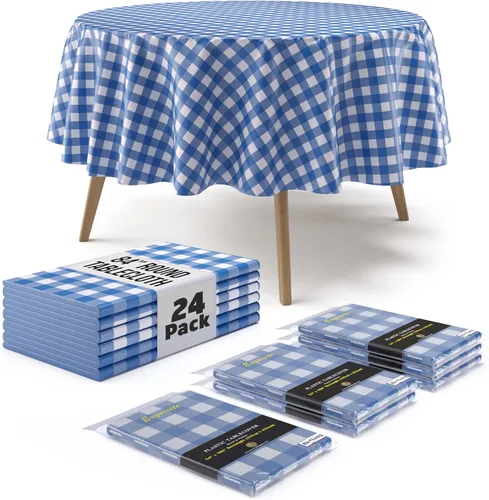 Miniatura 16 de Exquisite Cubierta de Mesa para Picnic - Paquete de 6 Manteles Premium Rectangulares de Plástico - Cubierta de Mesa para BBQ a Cuadros Negro