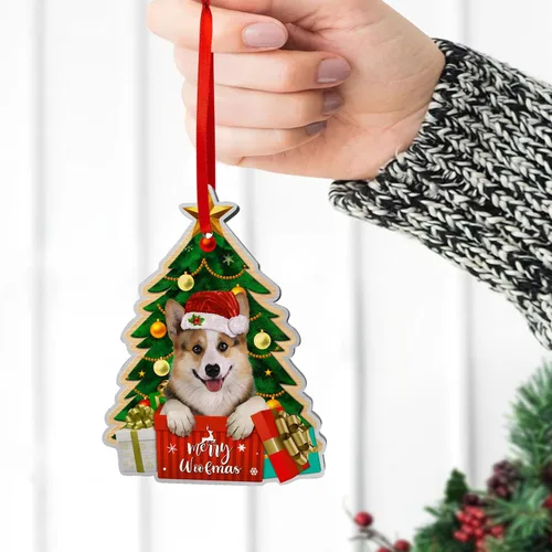 Miniatura 7 de Corgi - Adornos para árbol de Navidad, adorno de aluminio para árbol de Navidad de Corgi (no 3D), decoración de Navidad 2023 para amantes de Corgi